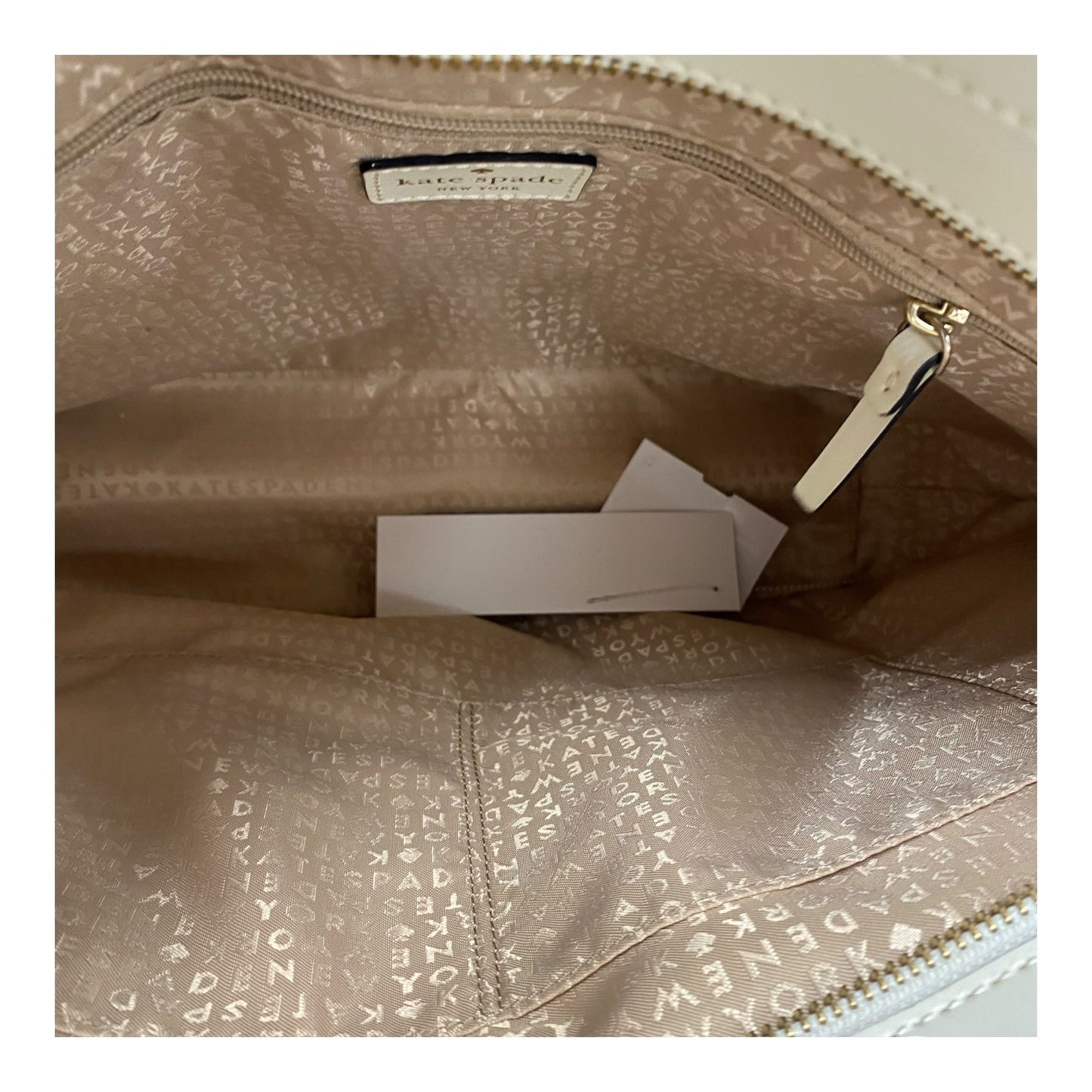 Handbag Designer By Kate Spade In Ivory, Size:Large