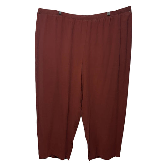 Silk Pants Lounge By Eileen Fisher In Brown, Size: 3x