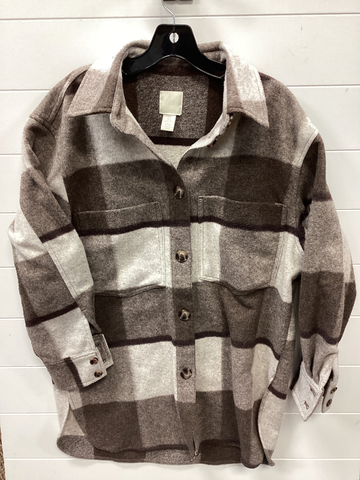 Jacket Fleece By H&M In Brown, Size:S