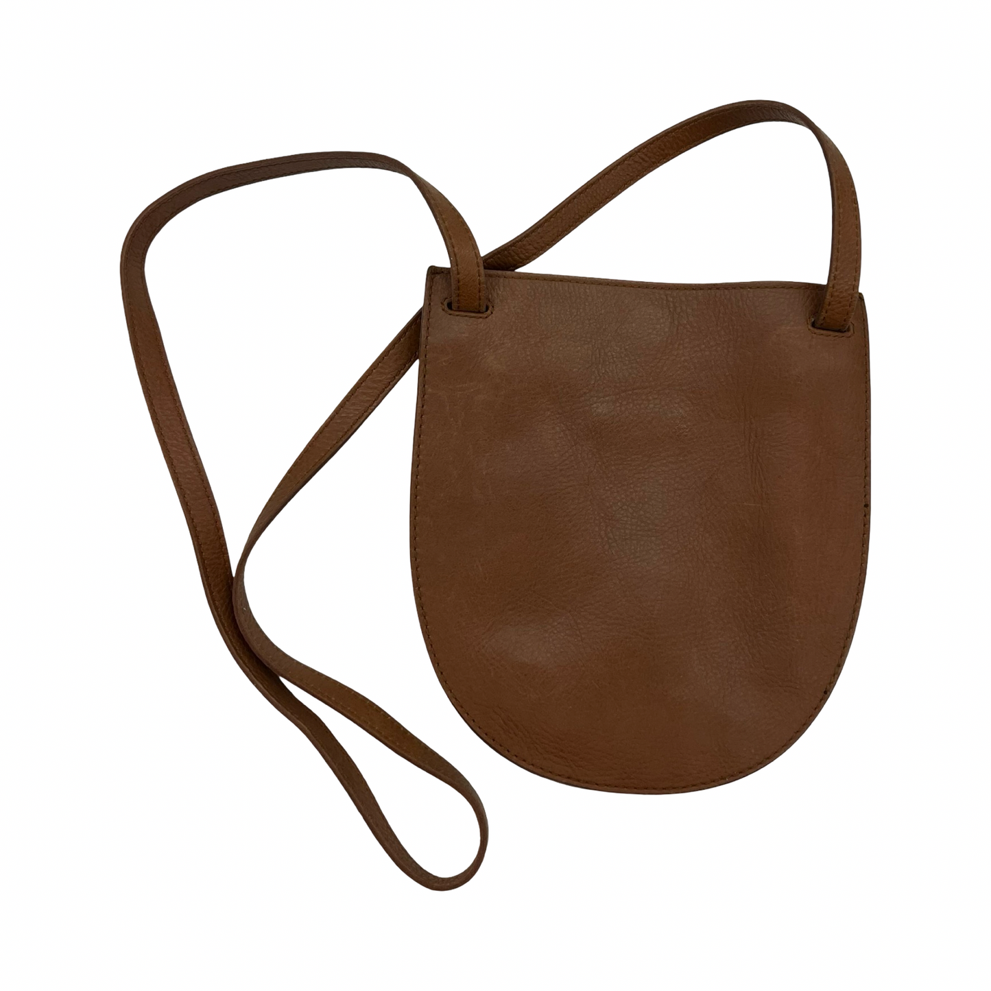 Crossbody Leather By Madewell In Brown & Cream, Size:Small