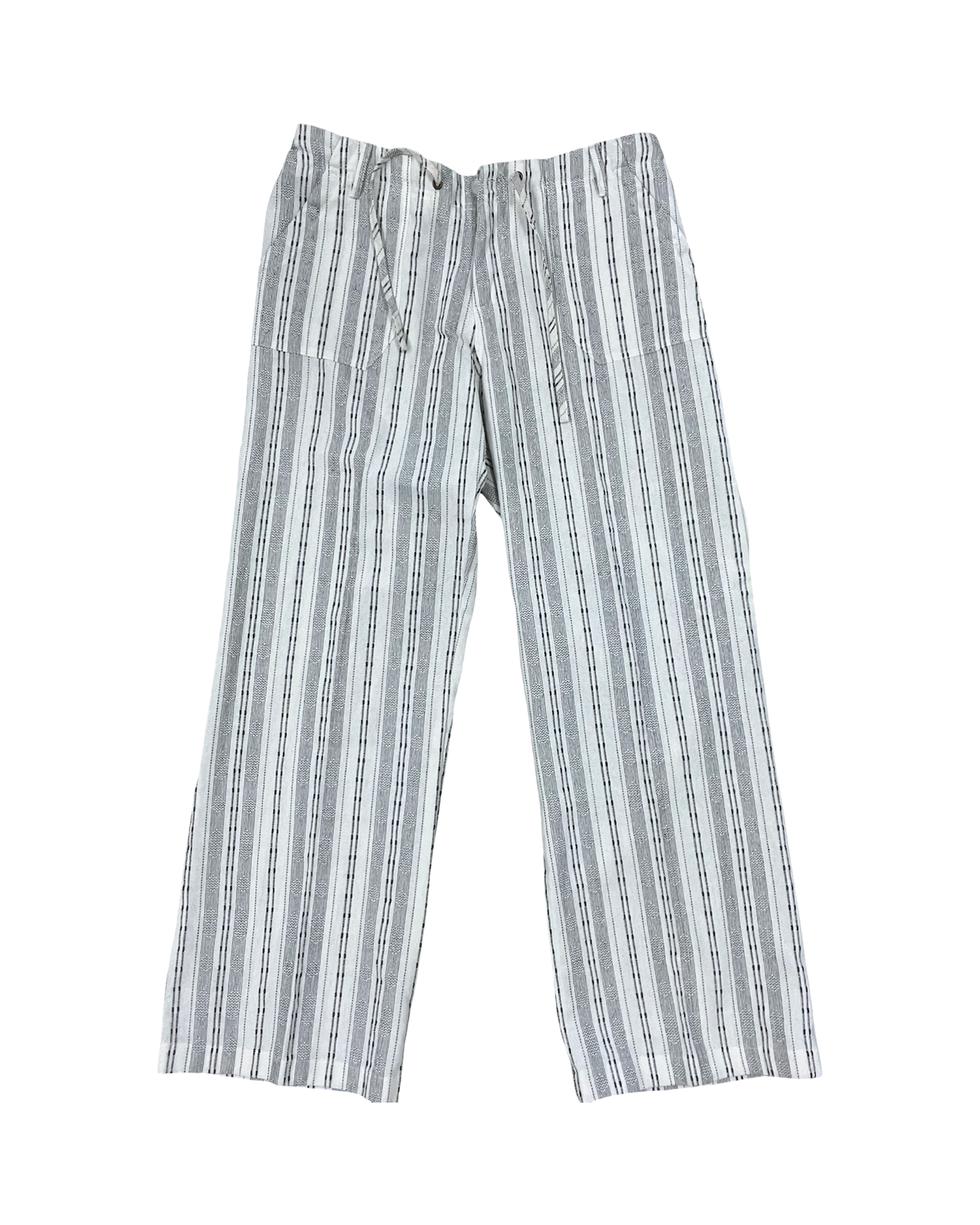 Pants Linen By Just Living In Black & White, Size:L