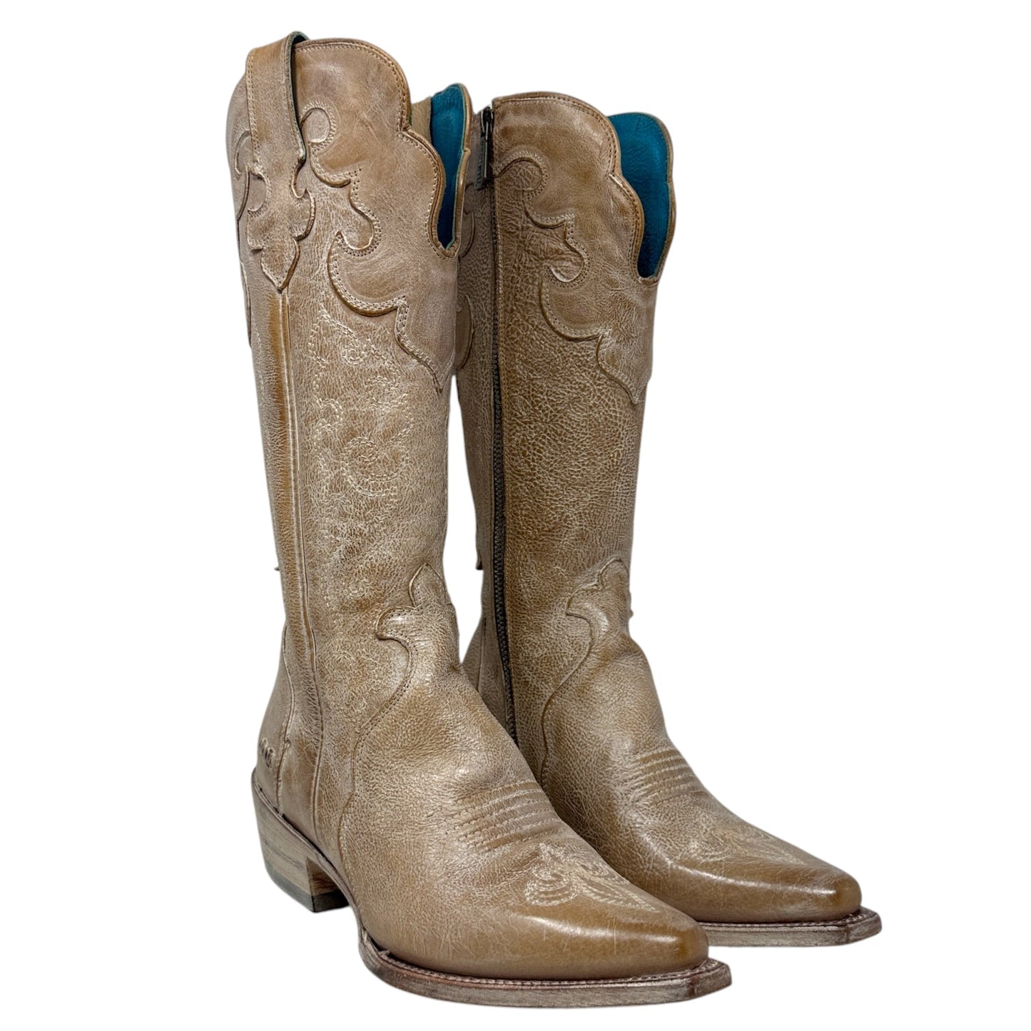 Queen Cowgirl Leather Boots By Bed Stu In Oats White, Size: 8