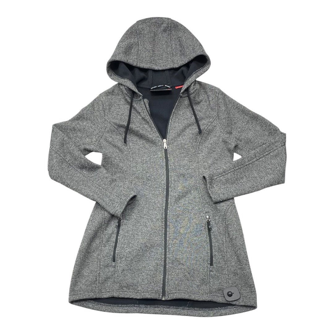 Jacket Fleece By Spyder In Black & Grey, Size:L