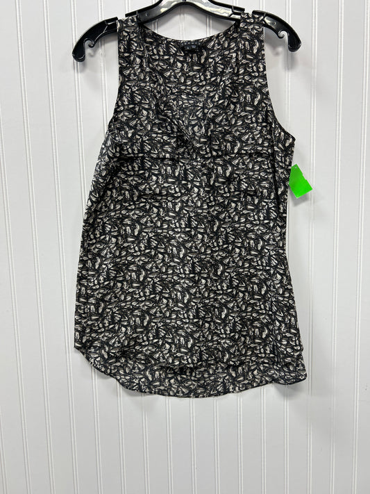 Top Sleeveless By Theory In Black & Tan, Size:S