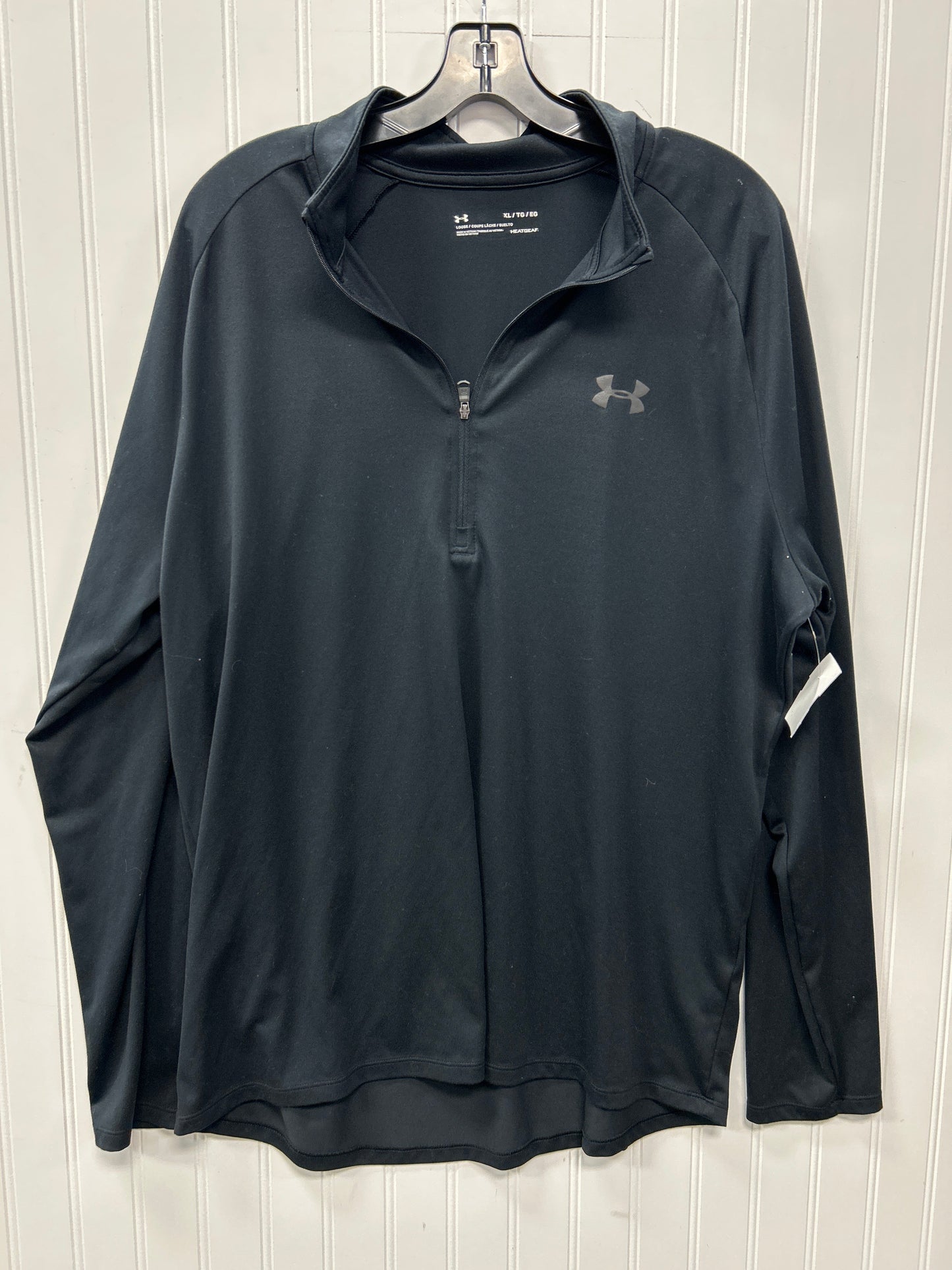 Athletic Top Ls Collar By Under Armour In Black, Size:Xl