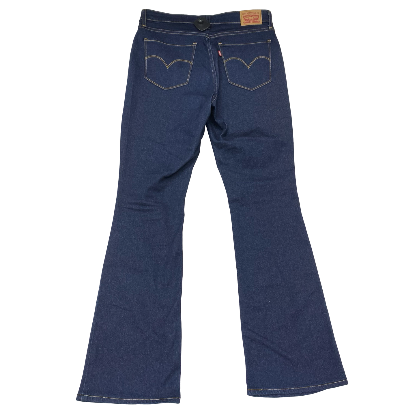 Jeans Boot Cut By Levis In Blue Denim, Size:12