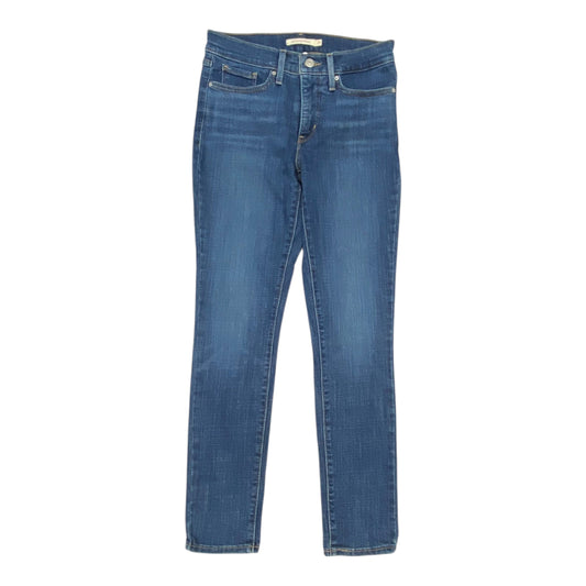 Jeans Straight By Levis In Blue Denim, Size:4