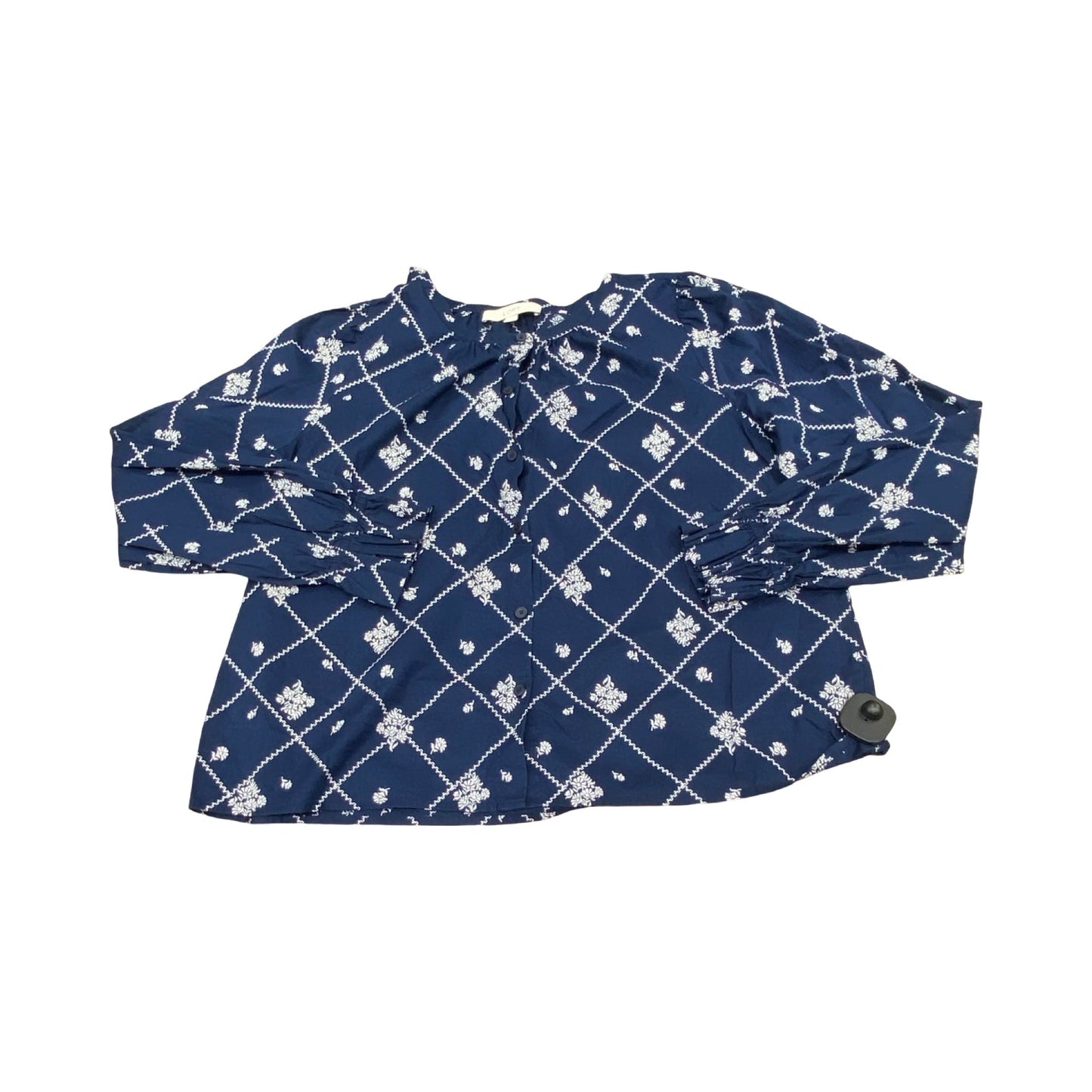 Top Ls By Loft In Blue & White, Size:L
