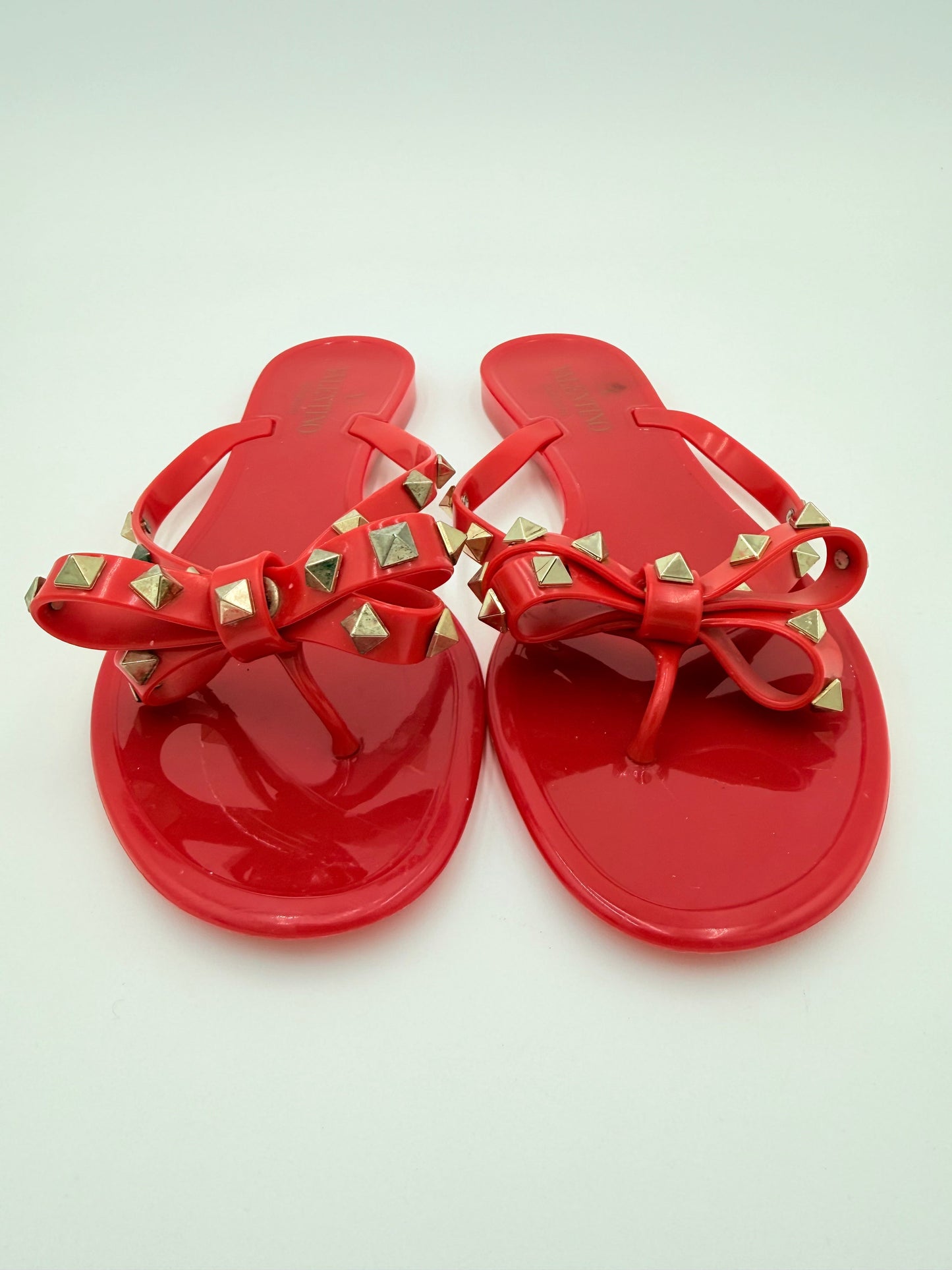 Sandals Luxury Designer By Valentino-Garavani In Red, Size:8.5