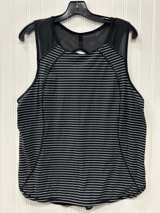 Athletic Tank Top By Lululemon In Striped Pattern, Size:10