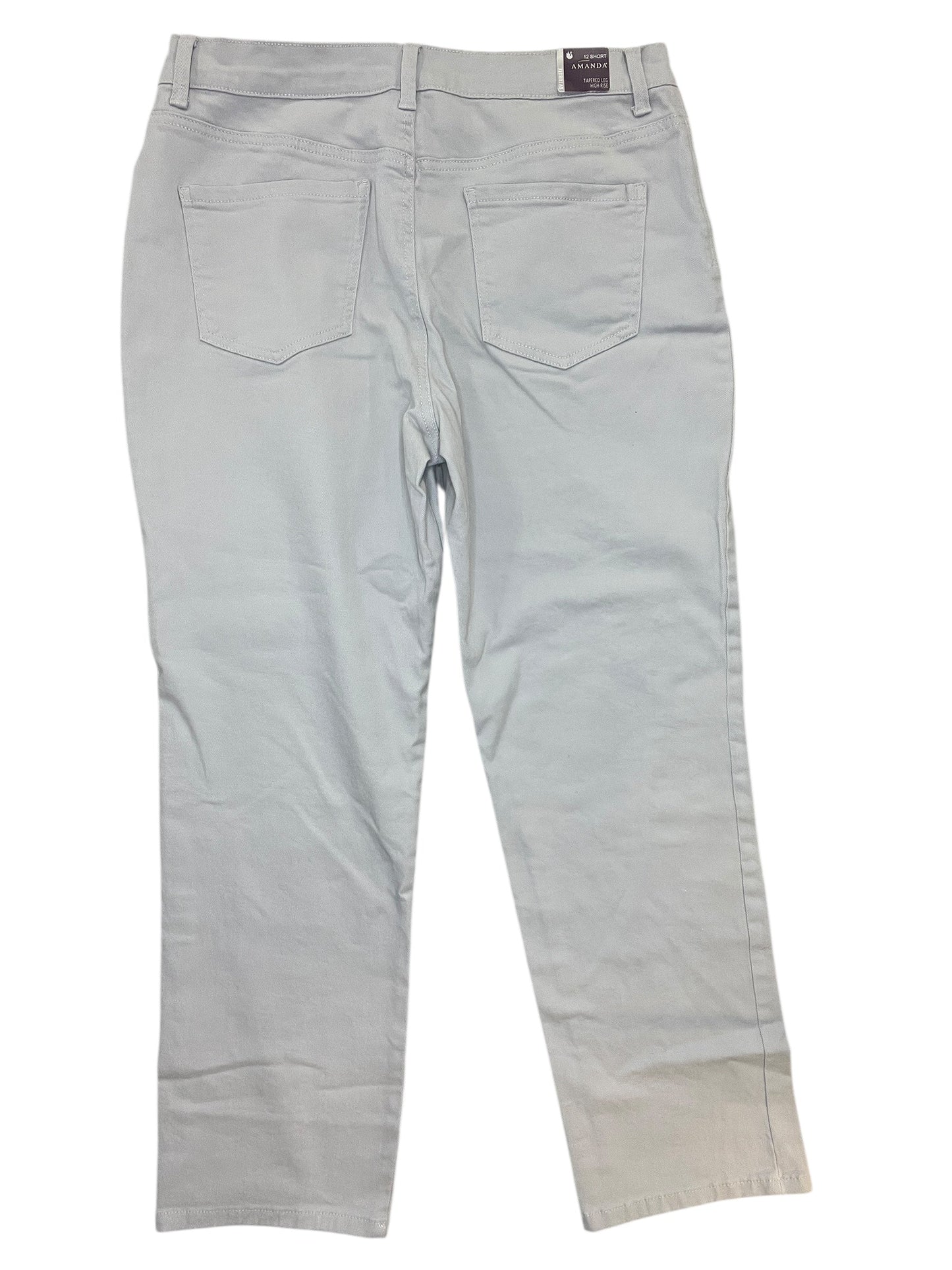 Jeans Straight By Gloria Vanderbilt In Grey Denim, Size:12