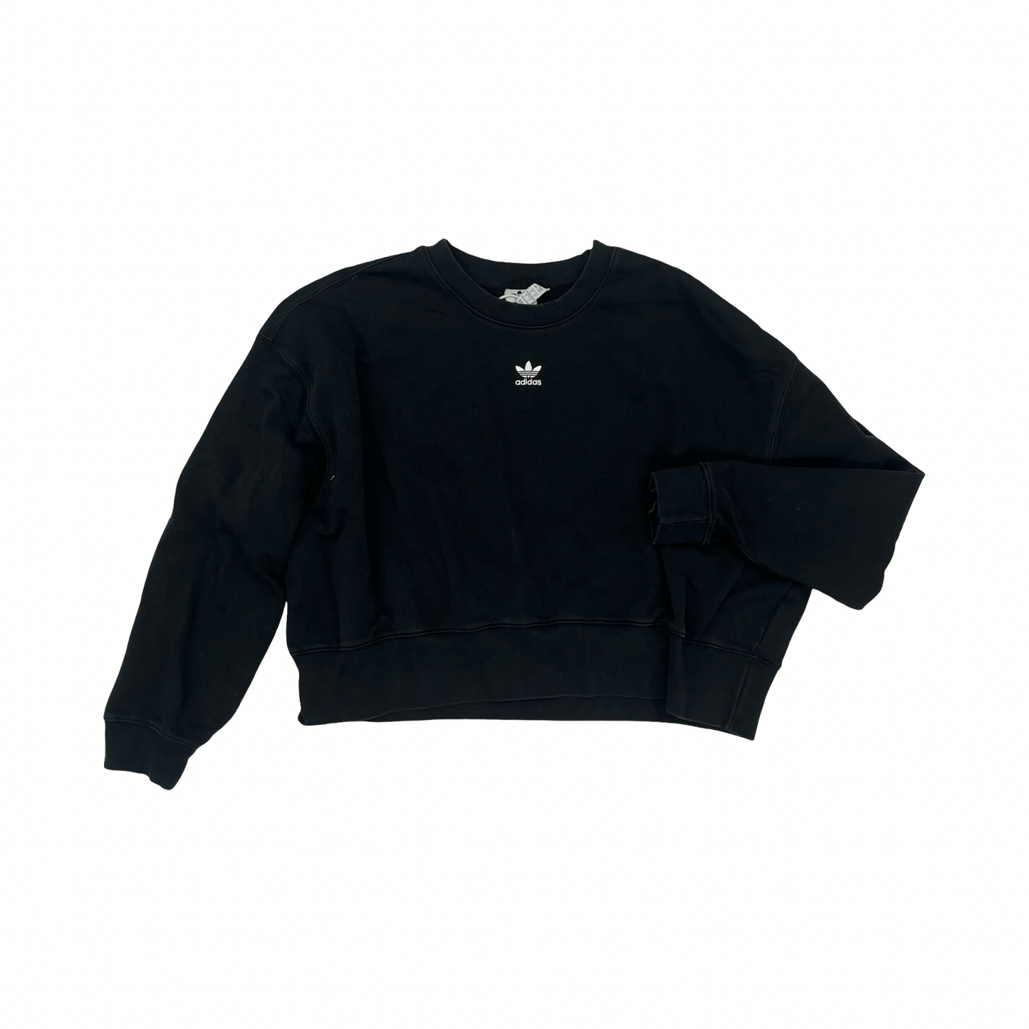 Athletic Sweatshirt Crewneck By Adidas In Black, Size:L