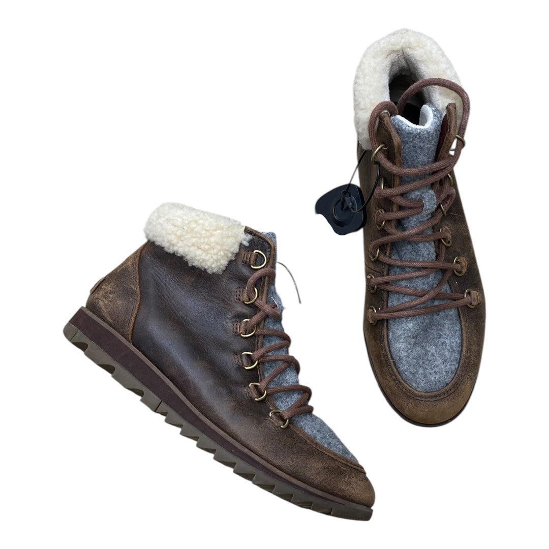Boots Designer By Sorel In Brown & Cream, Size:8.5