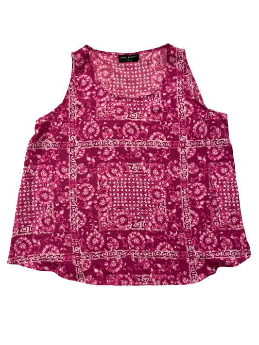 Top Sleeveless By Lane Bryant In Pink, Size:14