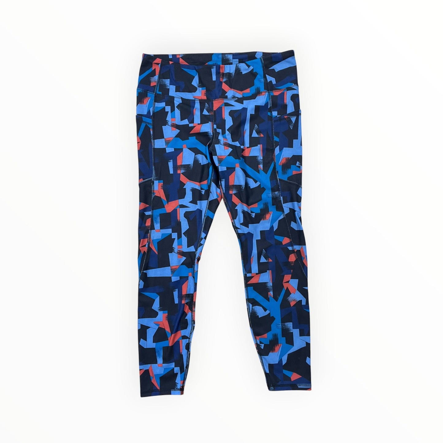 Athletic Leggings By Members Mark In Blue, Size:1X