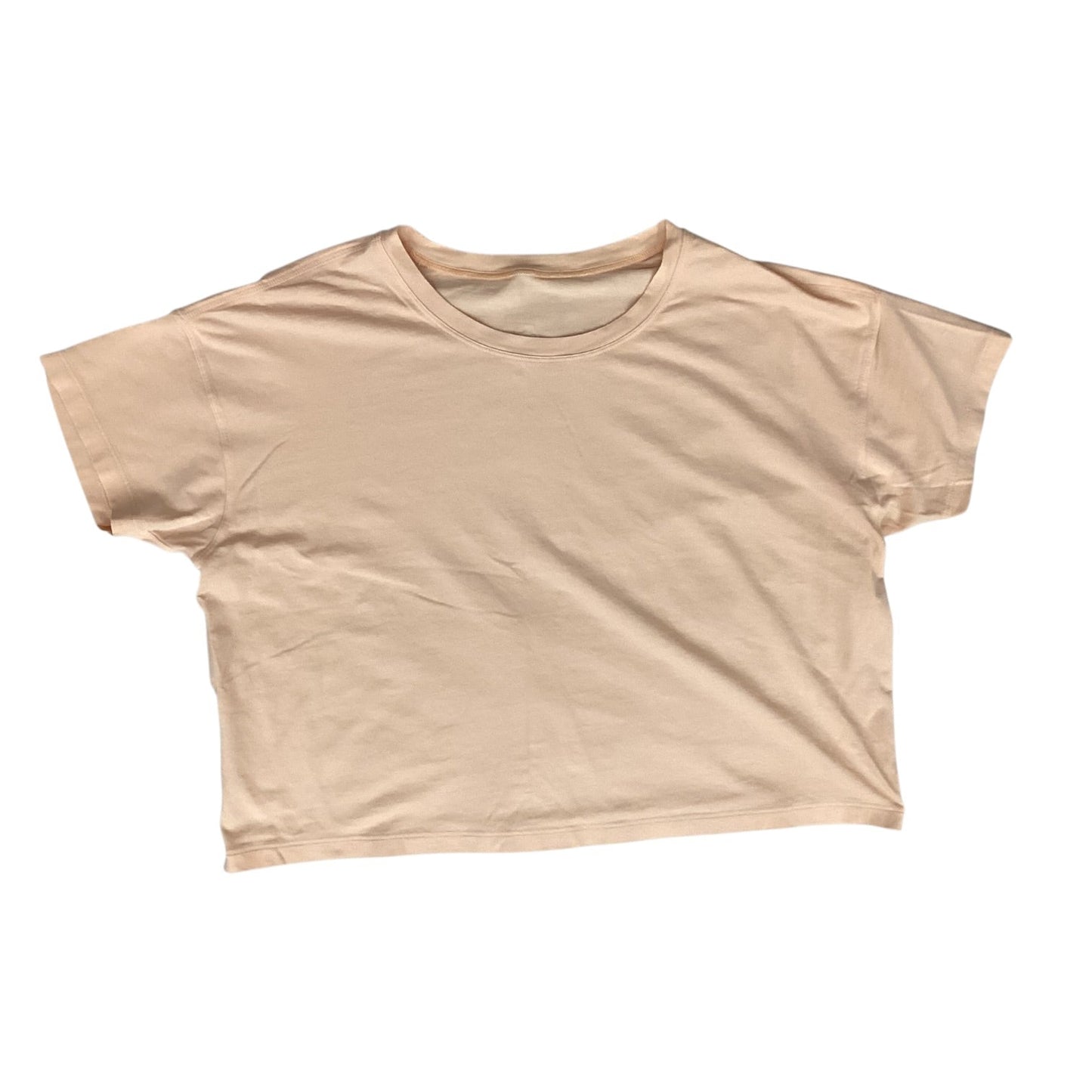 Athletic Top Ss By Lululemon In Orange, Size:M