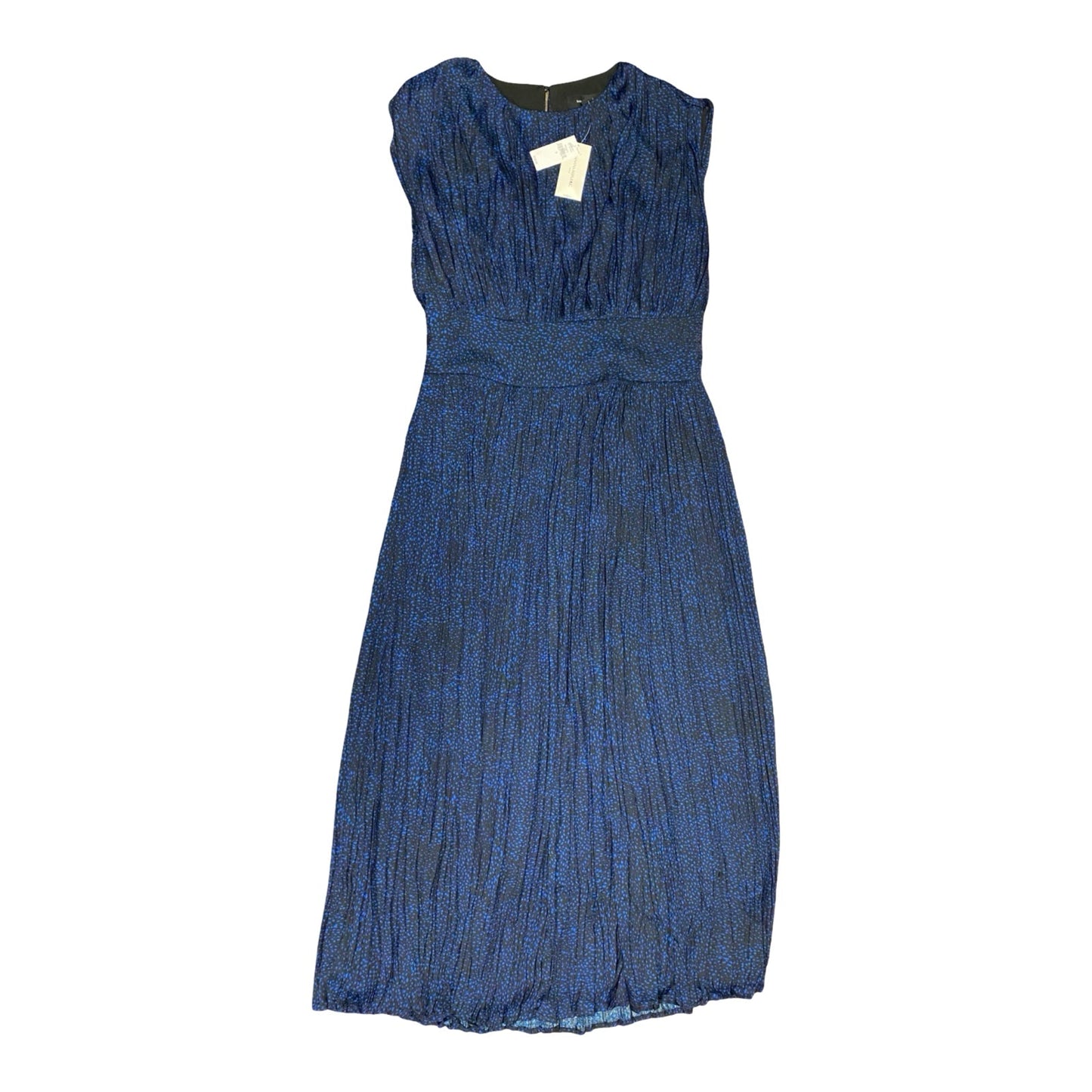 Dress Casual Midi By Banana Republic In Black & Blue, Size:6