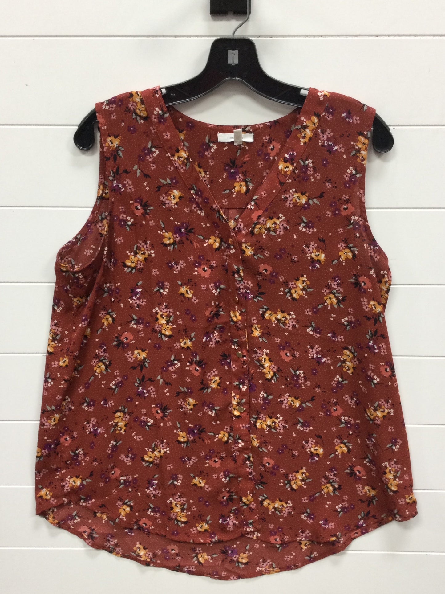 Top Sleeveless By Maurices In Red, Size:Xl