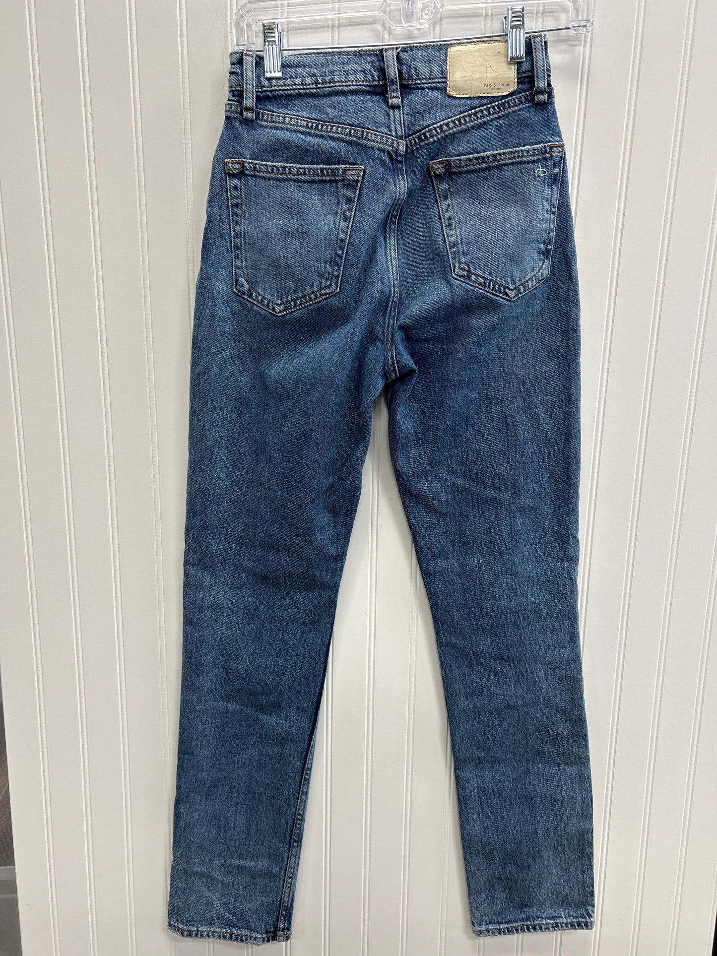 Jeans Straight By Rag And Bone In Blue Denim, Size:0