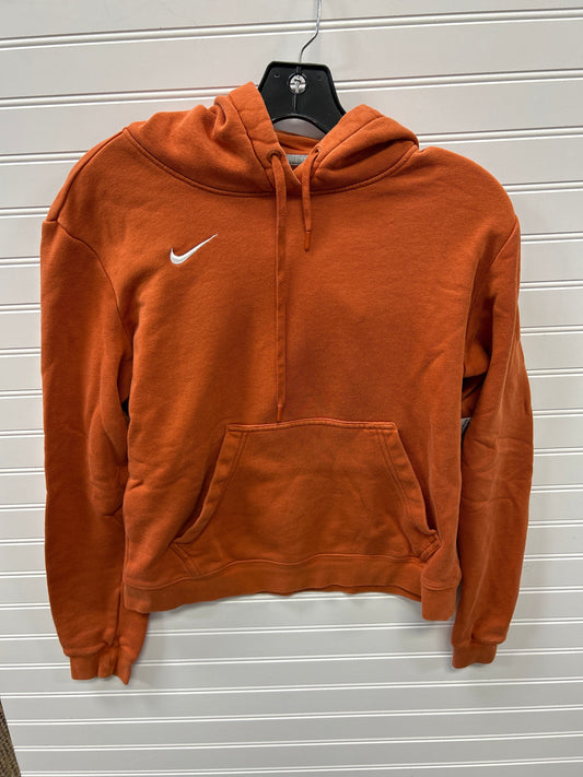 Athletic Sweatshirt Hoodie By Nike Apparel In Orange, Size:M