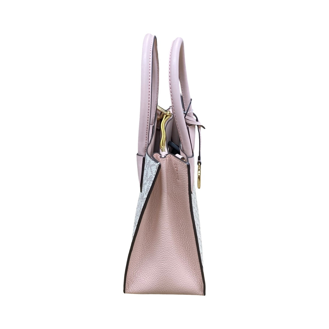 Handbag Designer By Michael Kors In Pink & White, Size:Small