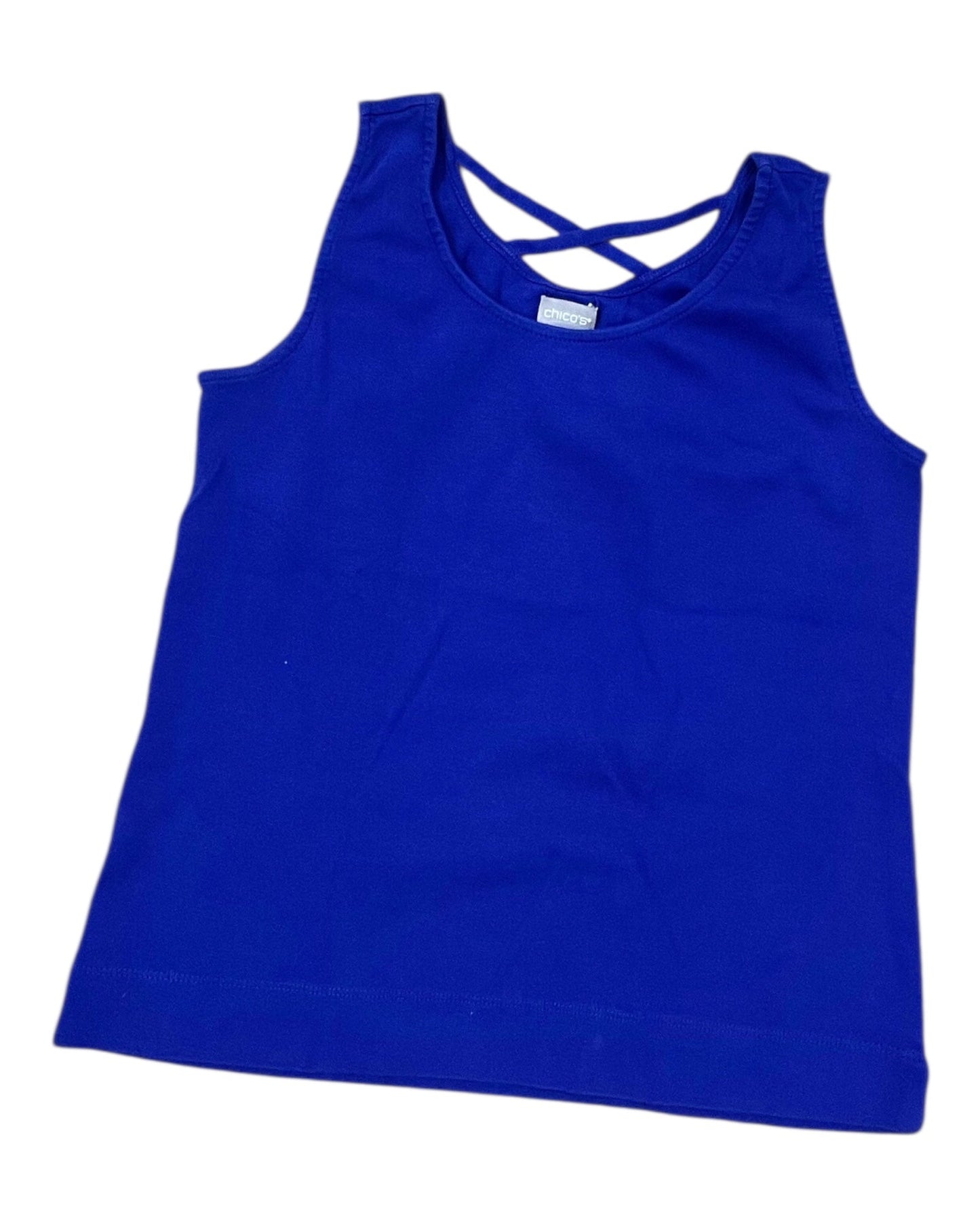 Top Sleeveless By Chicos In Blue, Size:S