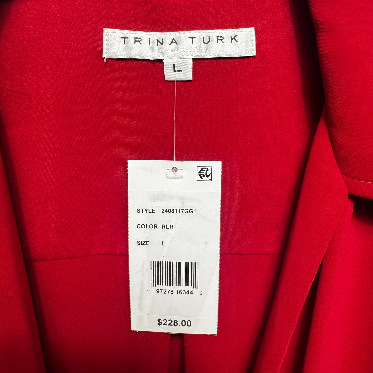 Top Short Sleeve By Trina Turk In Red, Size: L