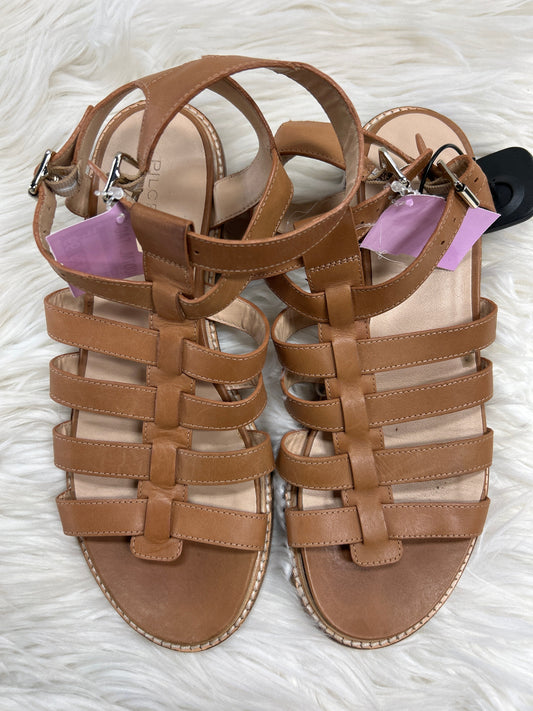 Sandals Flats By Pilcro In Brown, Size:9