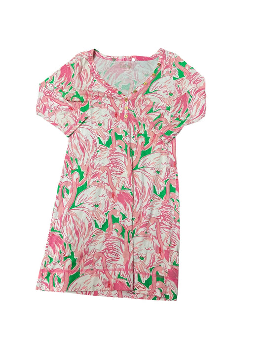 Dress Casual Midi By Lilly Pulitzer In Pink & White, Size:Xs