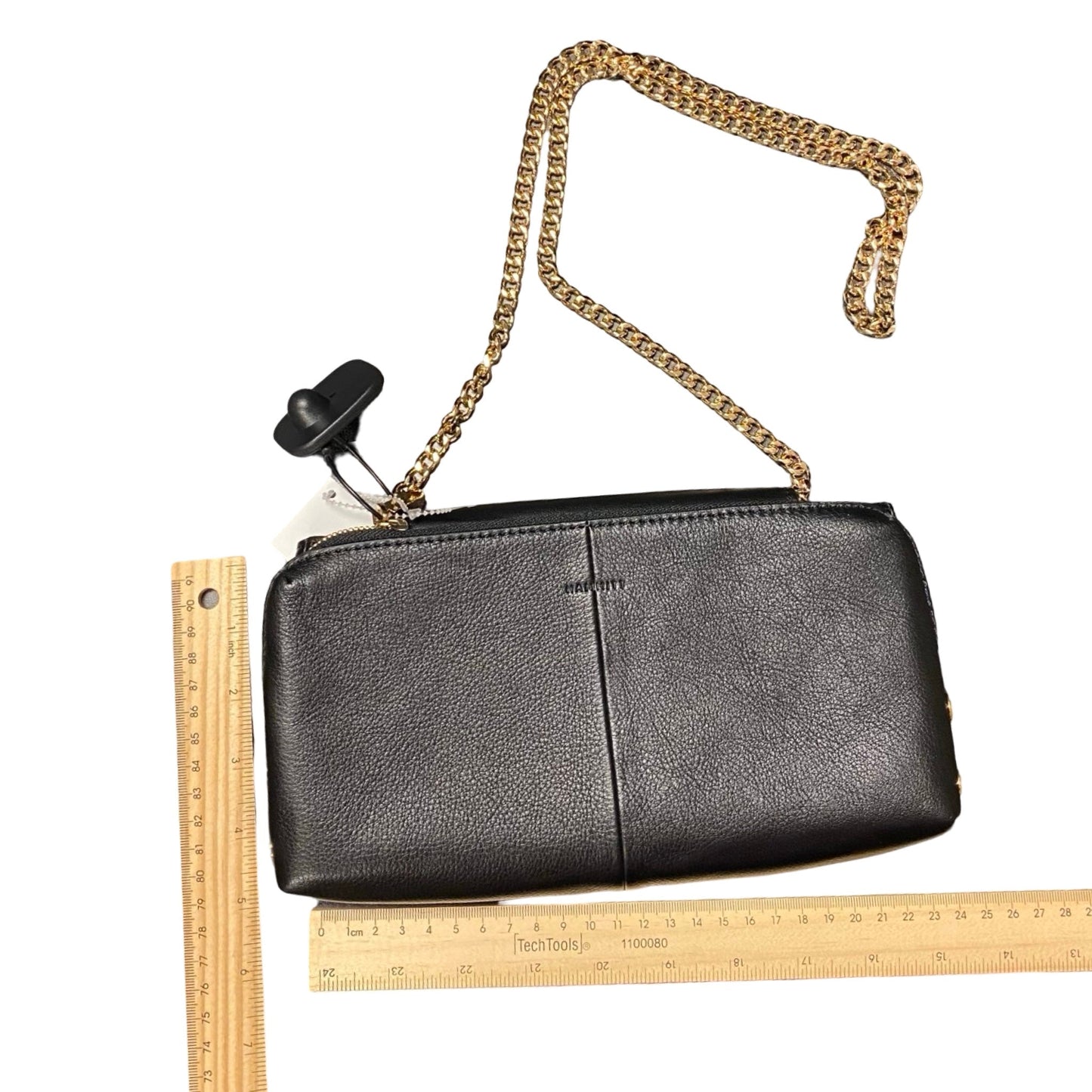 Handbag Designer By Hammitt In Black & Gold, Size:Small