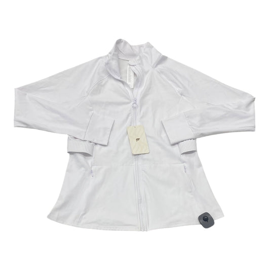 Athletic Jacket By Fabletics In White, Size:Xl