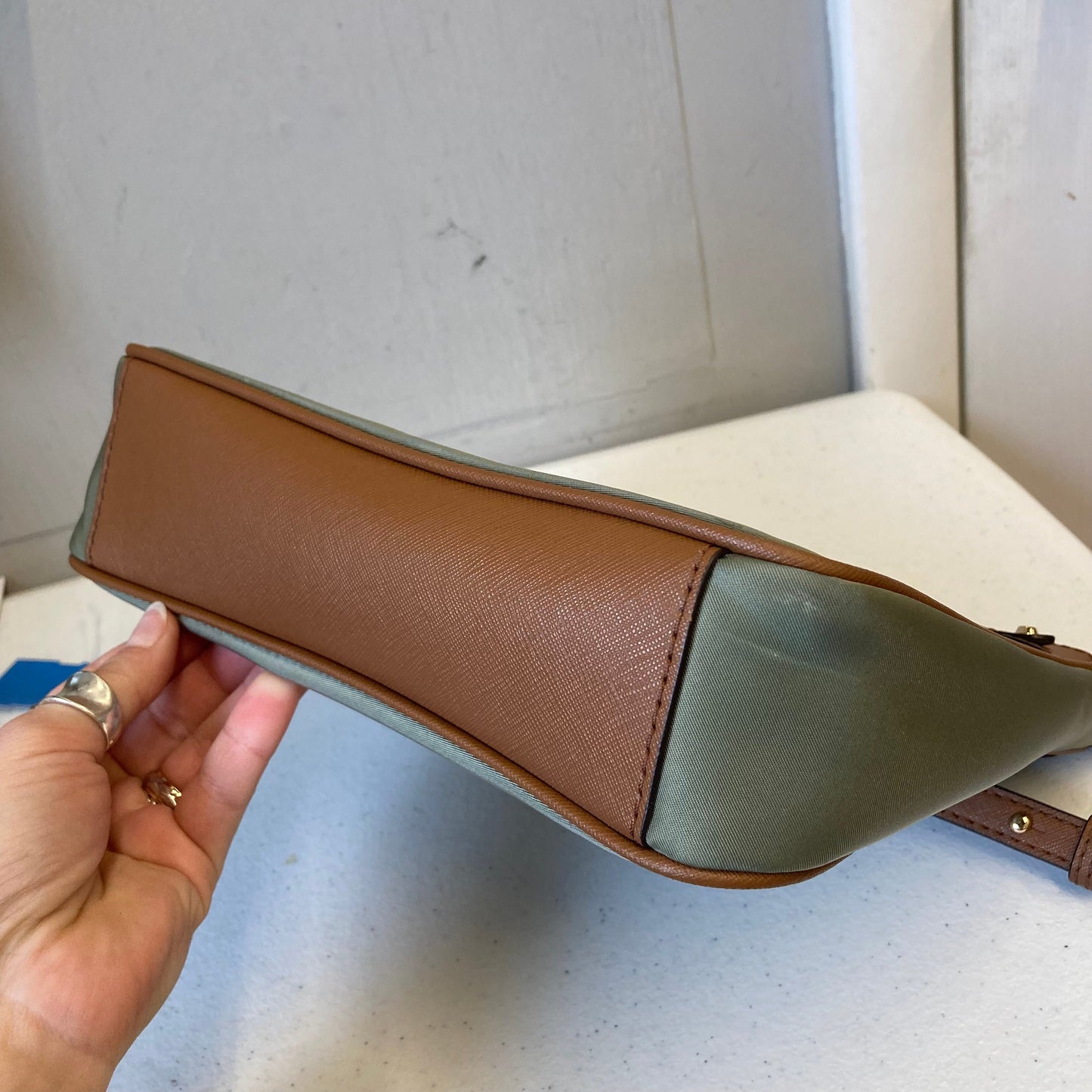 Crossbody Designer By Michael Kors In Green, Size:Medium