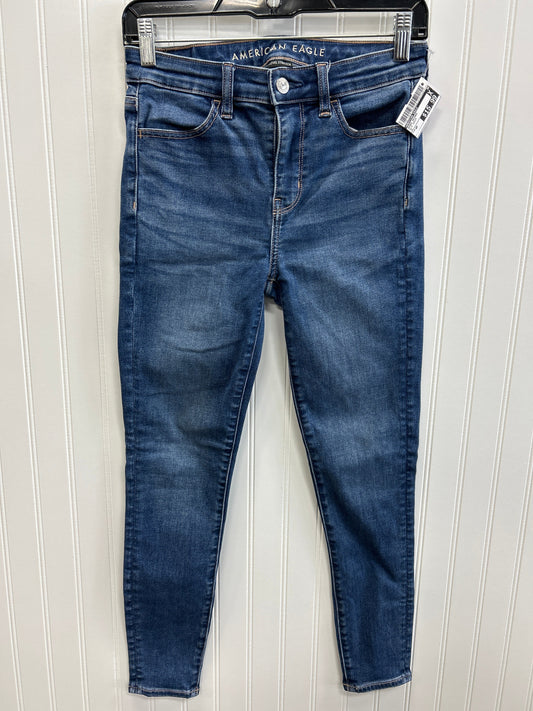 Jeans Skinny By American Eagle In Blue Denim, Size:4P