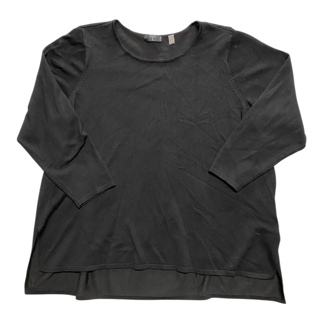 Sweater By T Tahari In Black, Size:2X