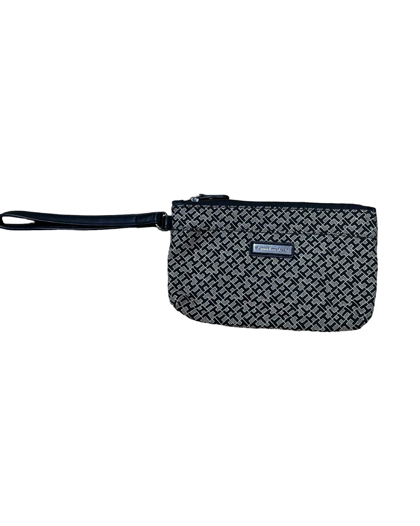 Wristlet By Tommy Hilfiger In Black & Tan, Size:Medium