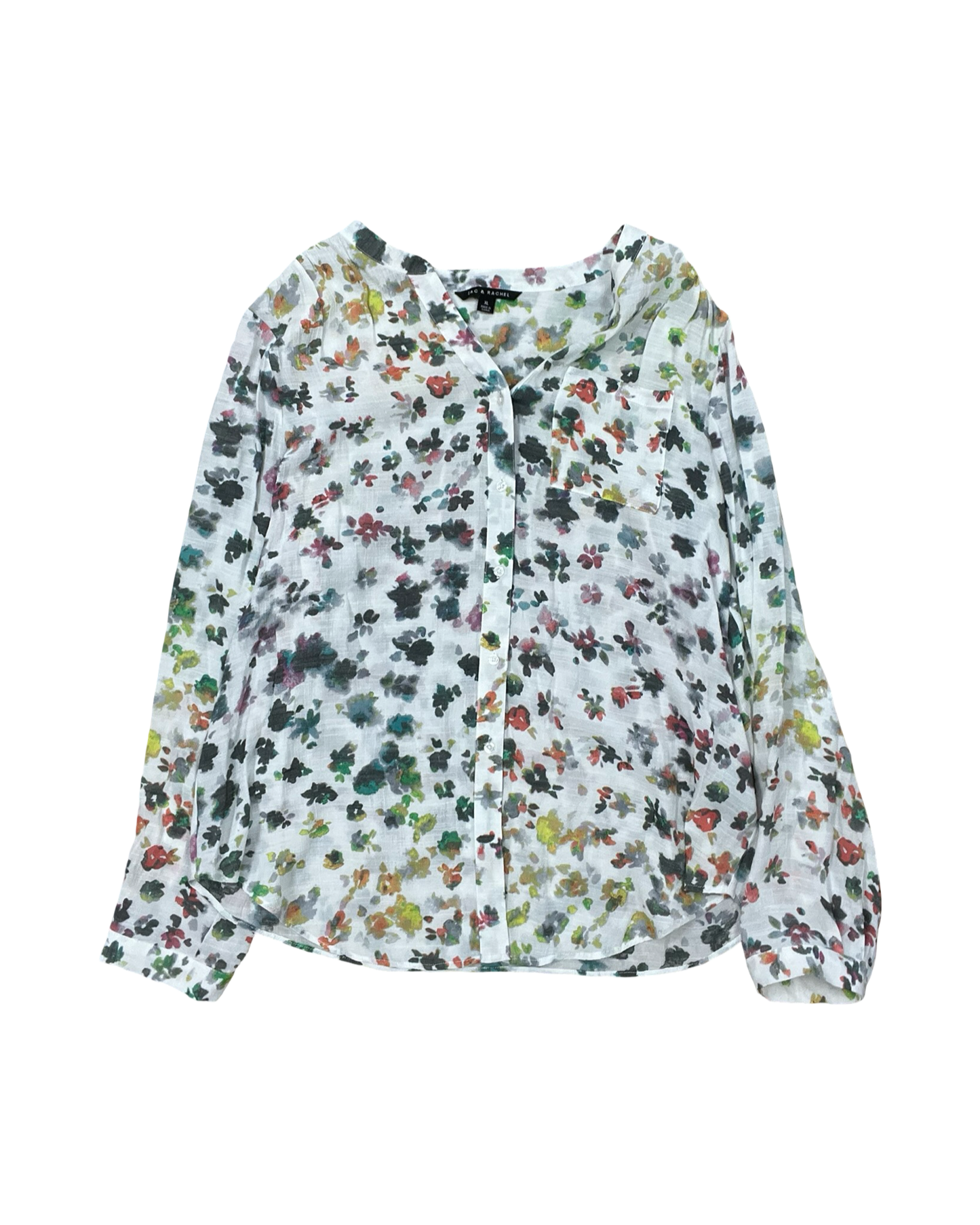 Blouse Ls By Zac And Rachel In White, Size:Xl