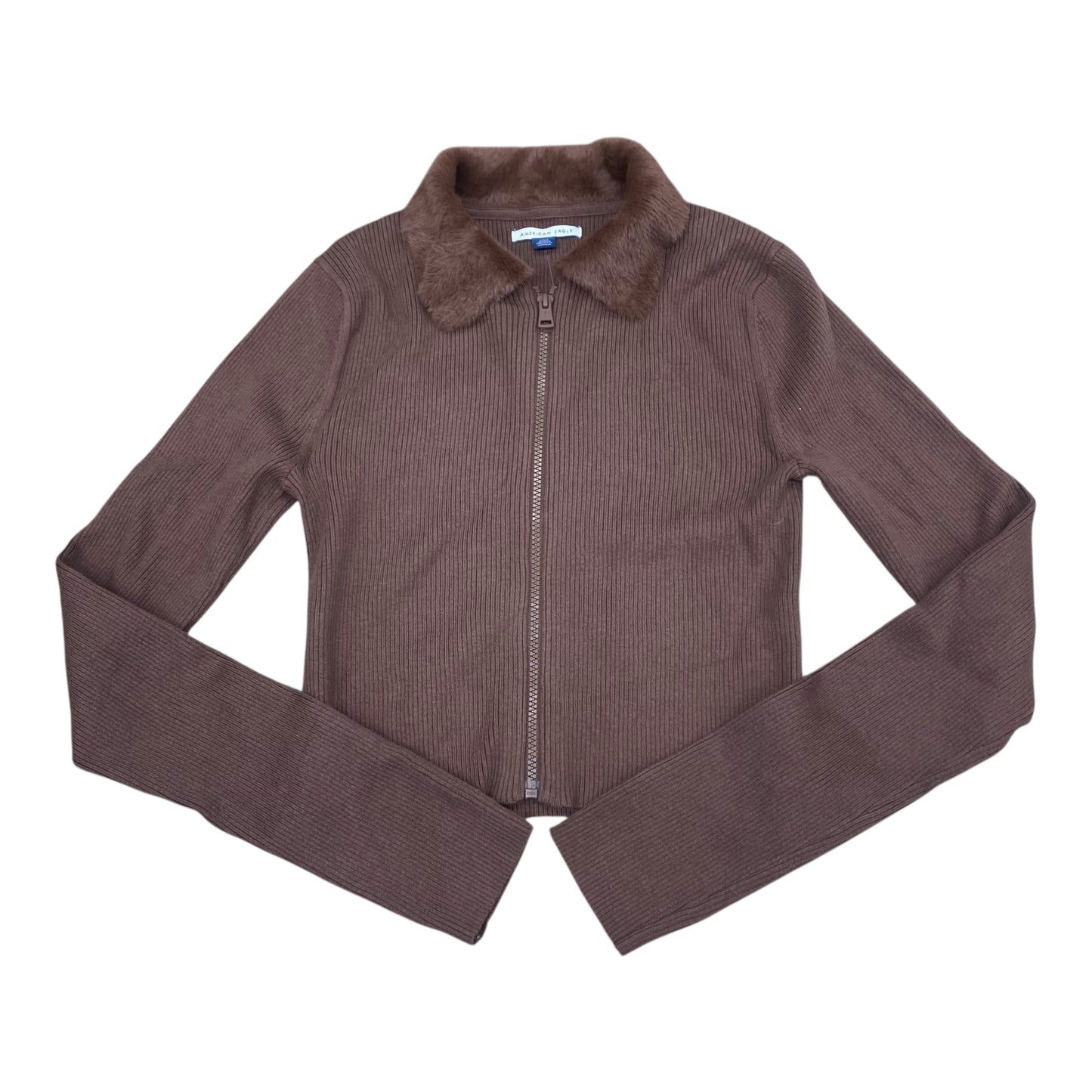 Sweater Cardigan By American Eagle In Brown, Size:L