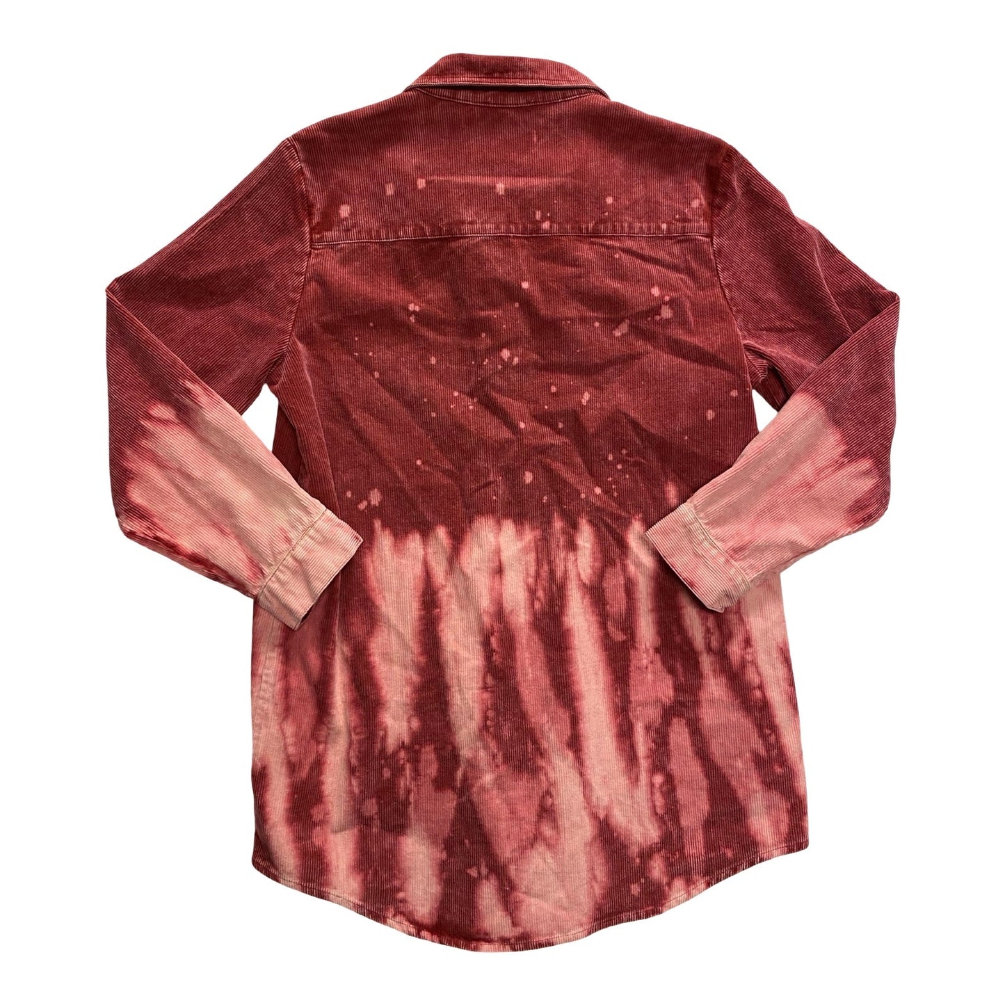 Jacket Shirt By Peach Love Cream California In Pink & Red, Size:L