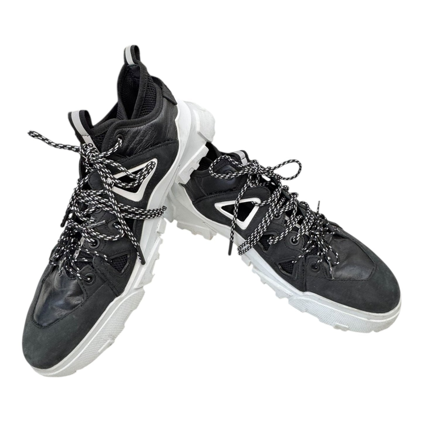 Shoes Luxury Designer By Alexander Mcqueen In Black & White, Size:9