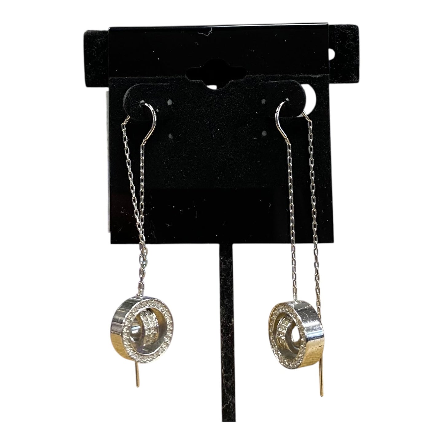 Earrings Designer By Swarovski In Silver