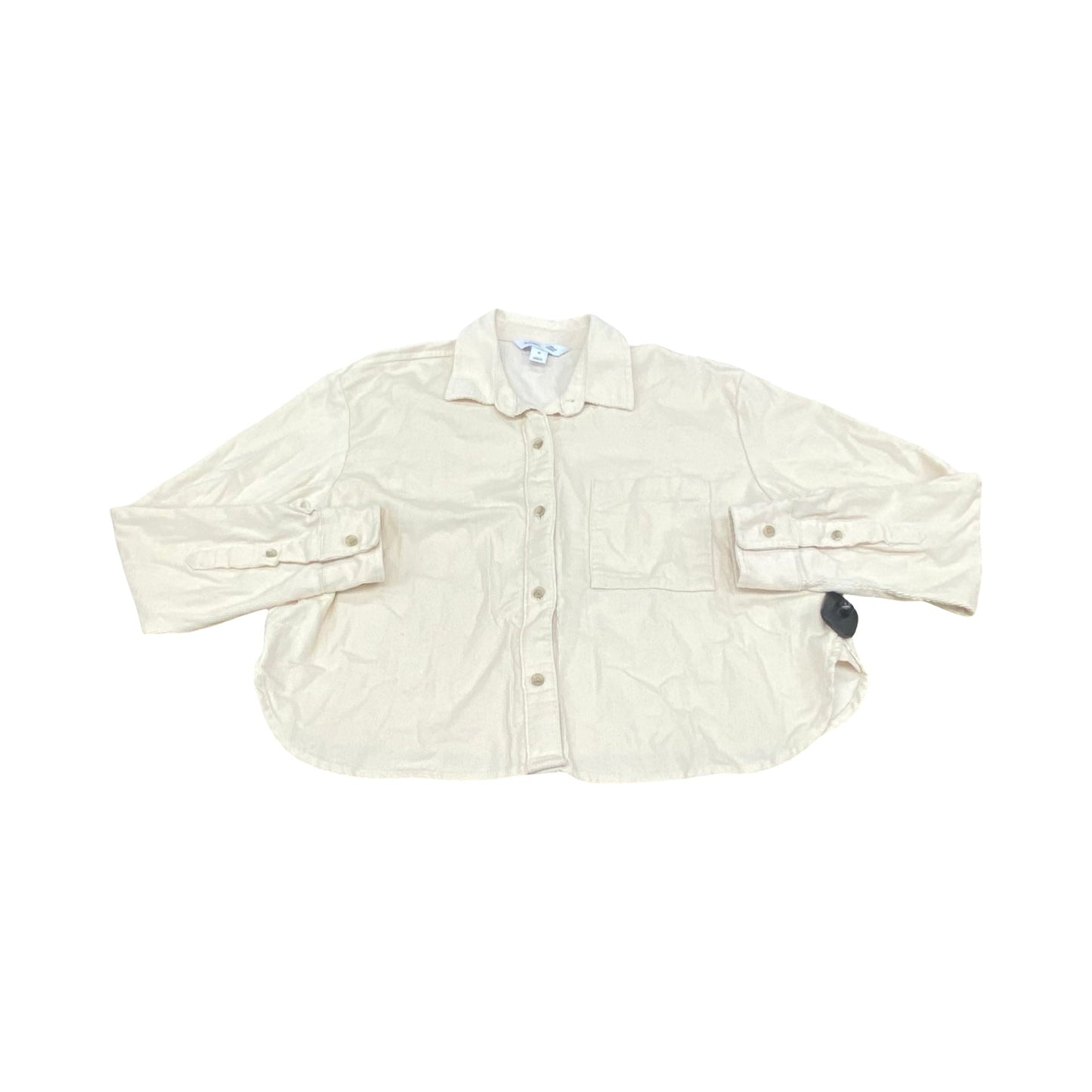 Jacket Shirt By Old Navy In Cream, Size:M