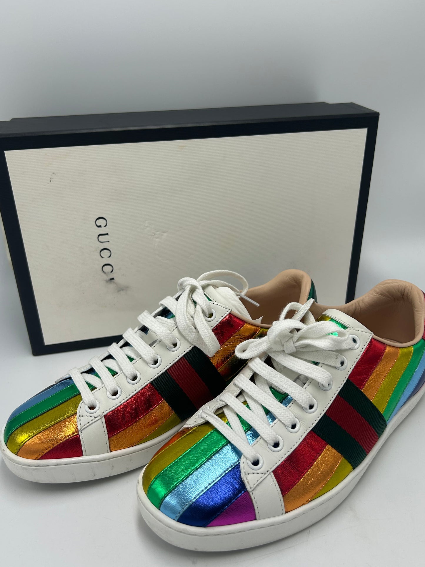 Gucci Designer Luxury Trainers  Size: 7 (37)
