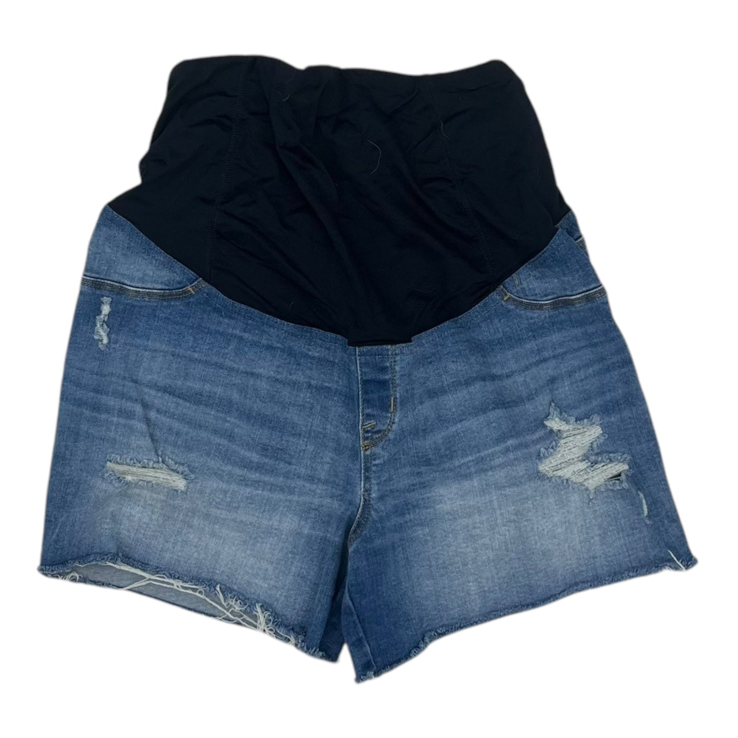 Mat Shorts By Isabel Maternity In Blue Denim, Size:12
