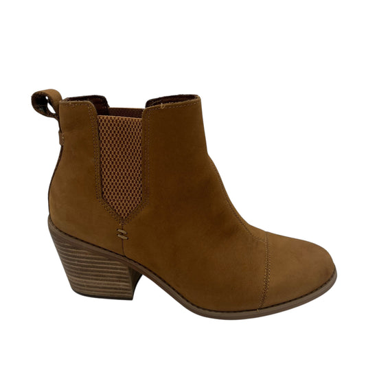 Boots Ankle Heels By Toms In Brown, Size:8.5