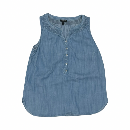 Top Sleeveless By Talbots In Blue Denim, Size:S