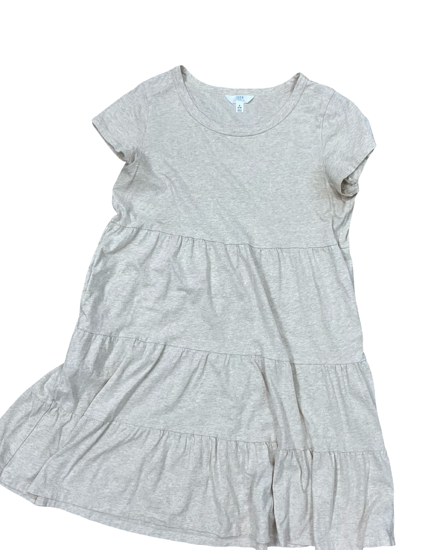 Dress Casual Midi By Time And Tru In Tan, Size:S