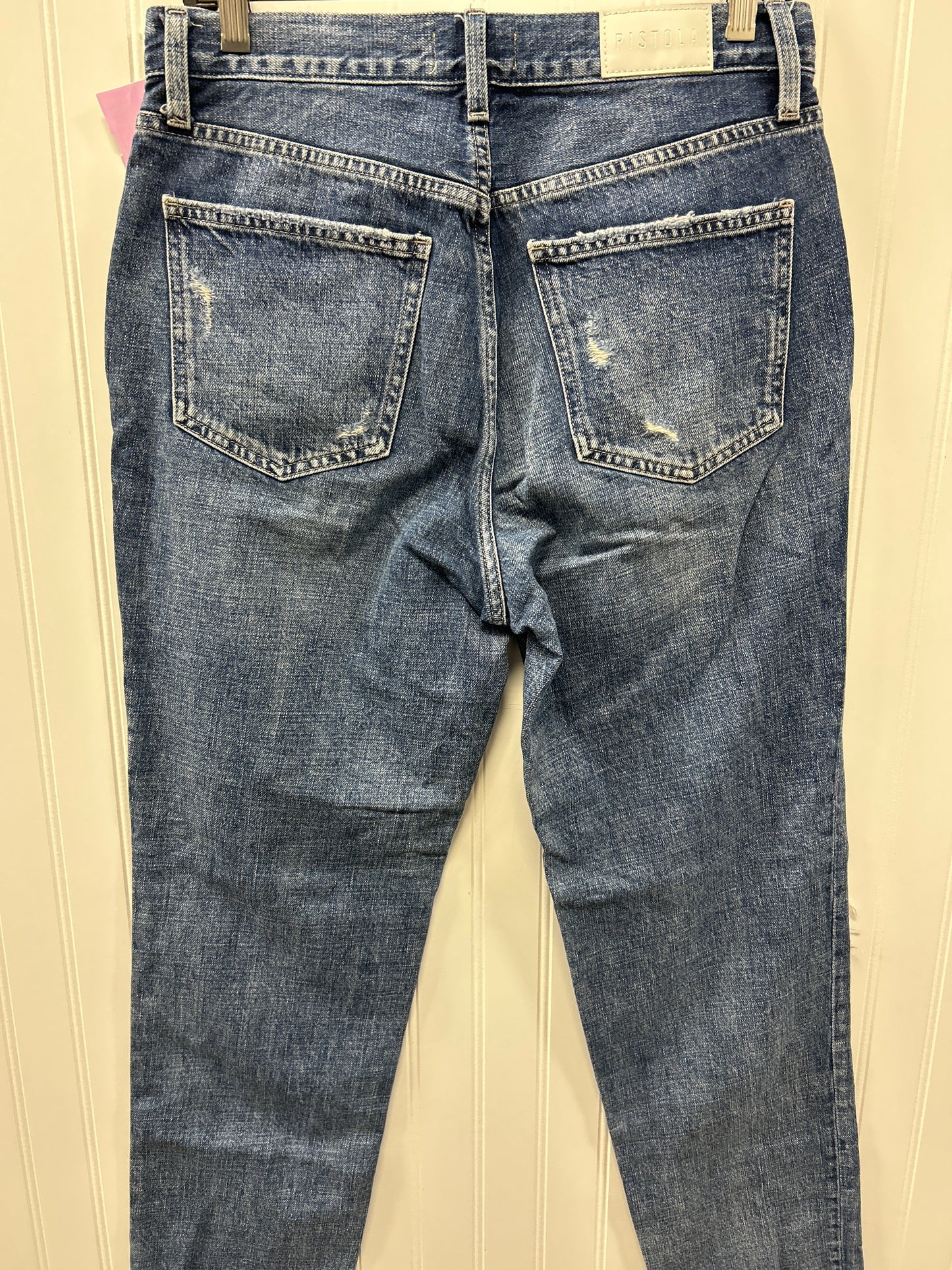 Jeans Straight By Pistola In Blue Denim, Size:6