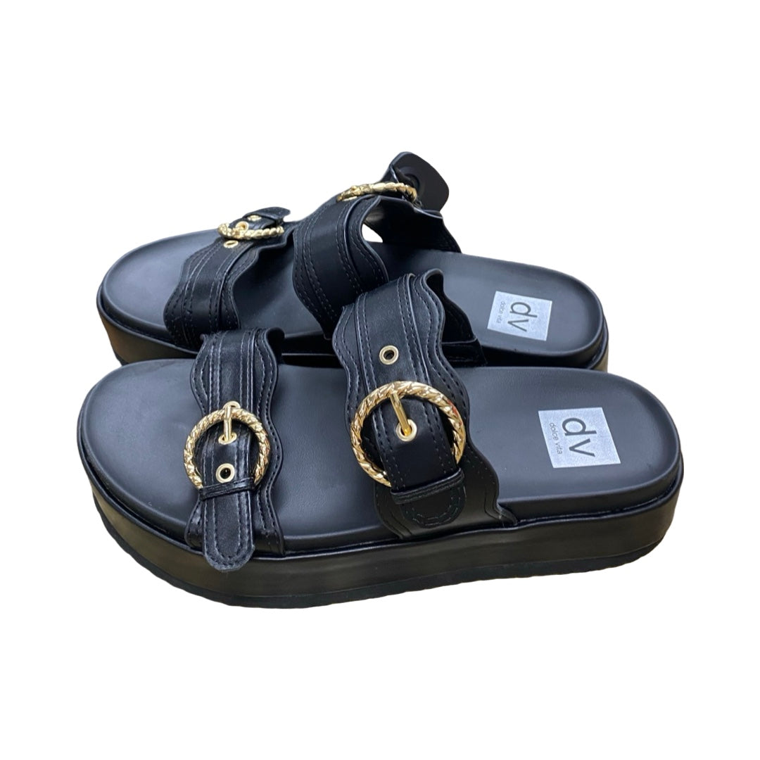Sandals Heels Platform By Dolce Vita In Black, Size:9