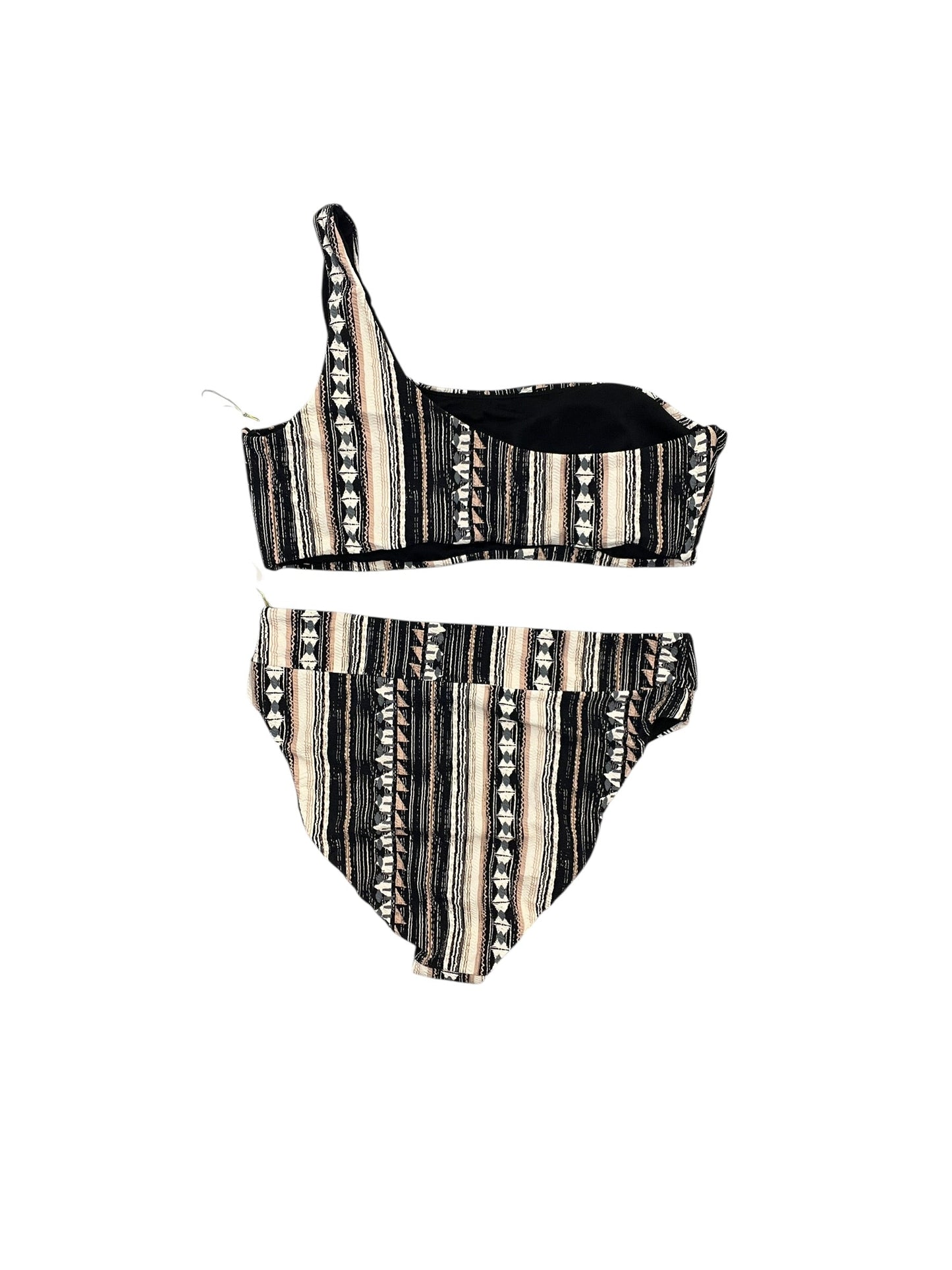 Swimsuit 2Pc By Clothes Mentor In Black & Cream, Size:Xl