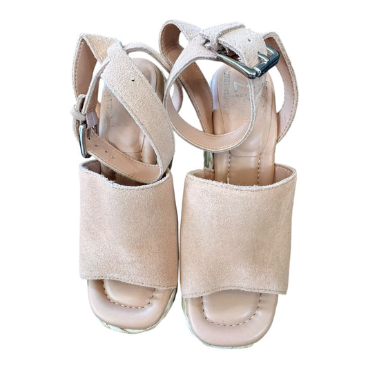 Sandals Heels Wedge By Marc Fisher In Pink, Size:6